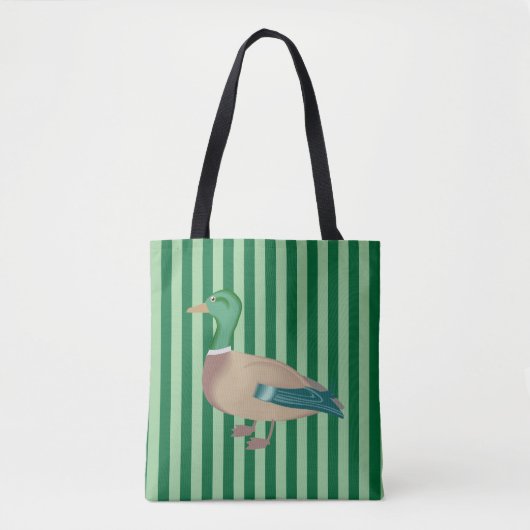 Tas met groene striped Duck (Voorkant)