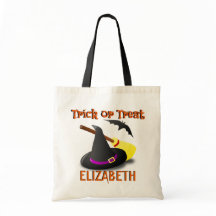 Tas met heks naam voor trick-or-treat