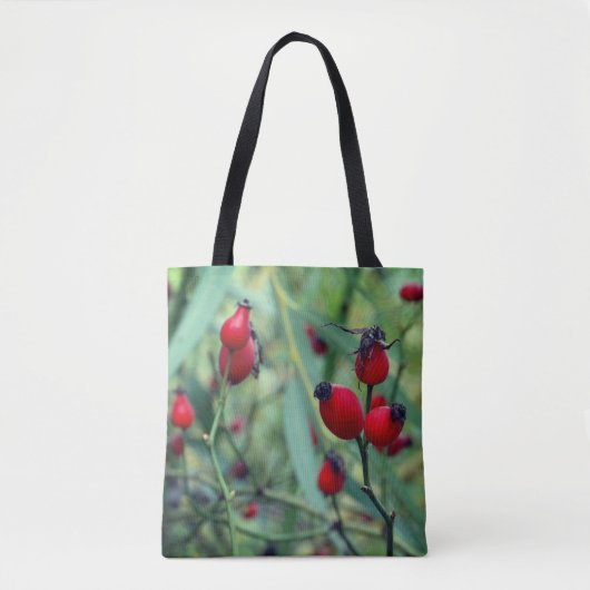 Tas met herfstfoto's van rozenbottels (Voorkant)