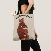 Tas met houten draagtas, alles-in-druk (Dichtbij)