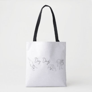 Tas met illustraties van honden dagen.