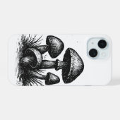 Tas met inkt getekende paddencolonie iPhone 15 case (Achterkant horizontaal)