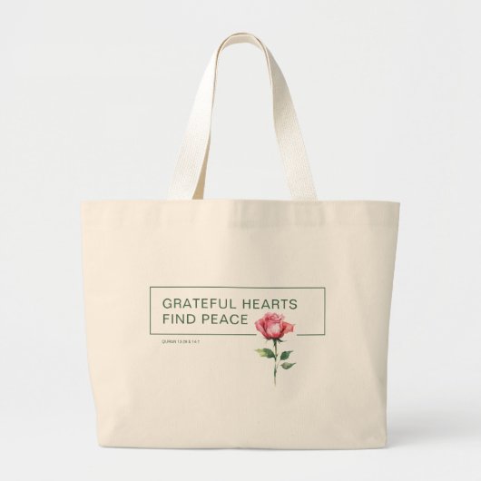 Tas met inspirerende tekst 'Grateful Hearts' – Ele (Voorkant)
