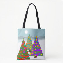 Tas met kerstboom scène