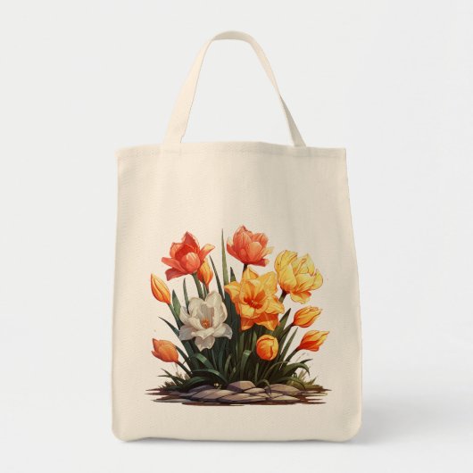 Tas met levendige bloemen (Voorkant)