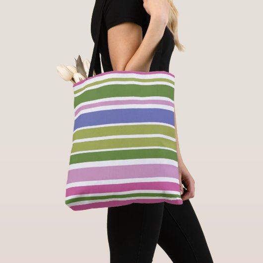 Tas met meerdere kleuren en stripe (Dichtbij)