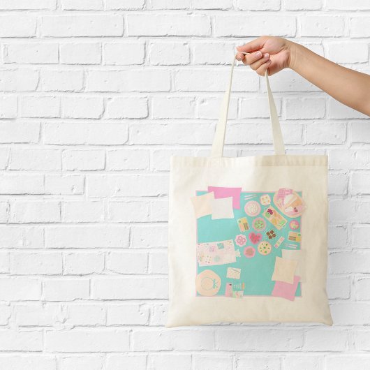 Tas met meisjesachtige picknick scène
