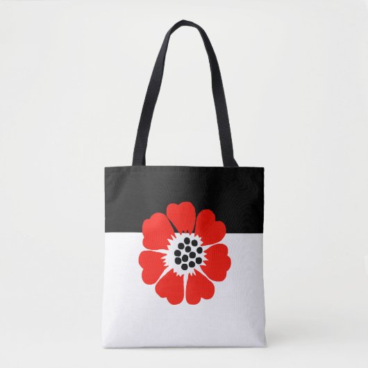 Tas met modern papaver ontwerp (Voorkant)