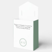 Tas met monogram als feestfavoriet bedankdoosjes (Geopend)