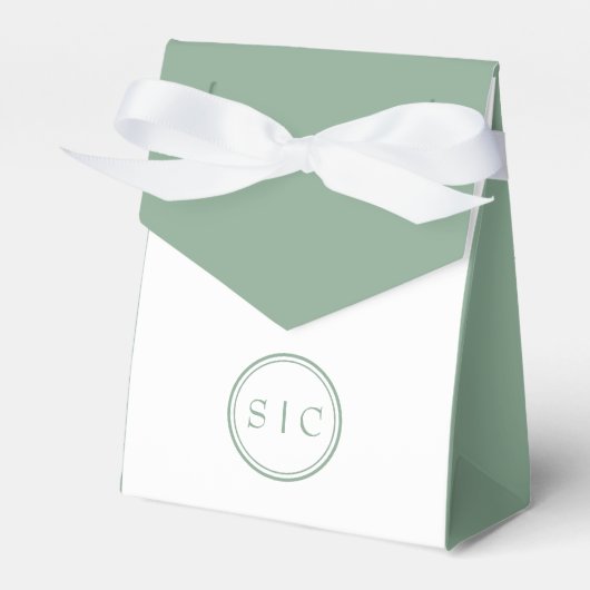 Tas met monogram als feestfavoriet bedankdoosjes (Voorkant Zijde)