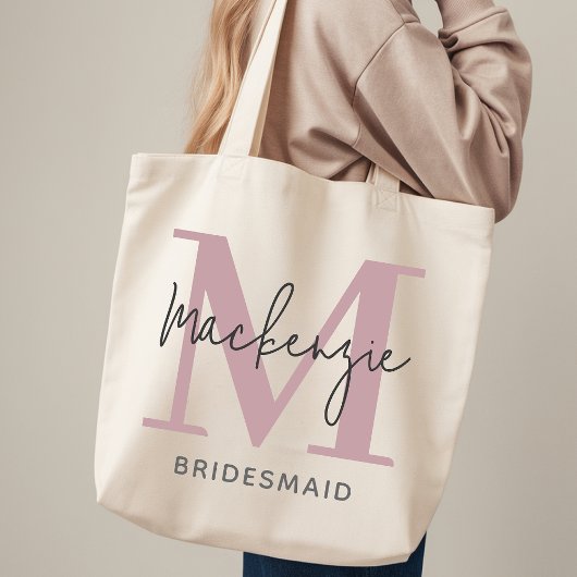 Tas met monogram, elegant cadeau voor de bruid