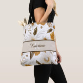 Tas met monogram en waterverf bloemen (Dichtbij)