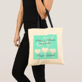 Tas met monogram voor huwelijksreis naar het stran (Voorkant (product))