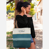 Tas met naam – Elegant gestreept ontwerp