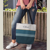 Tas met naam – Elegant gestreept ontwerp