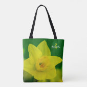 Tas met narcis op groene ondergrond (Achterkant)