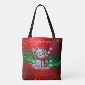 Tas met nepsaffieren sneeuwman kerst (Achterkant)