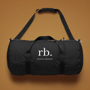 Tas met op maat gemaakte monogram   Zwarte gymduff