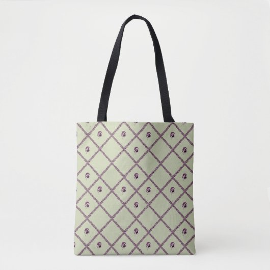 Tas met Pansy Lattice all-over print. (Voorkant)