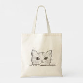 Tas met potloodtekening van kat (Achterkant)