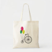 tas met retro fiets met ballonnen (Voorkant)