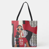 Tas met rode, witte en zwarte schouder (Voorkant)