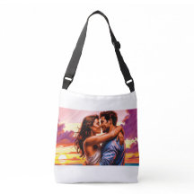 tas met romantische print van twee geliefden