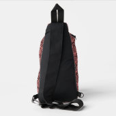 Tas met rose print en draagband (Achterkant)