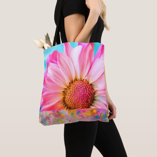 Tas met roze maaltijd en polka dot (Dichtbij)