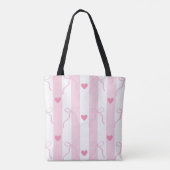 Tas met roze strikken en roze strepen (Achterkant)
