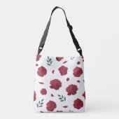 Tas met rozenpatroon over de schouder | Boodschapp (Achterkant)