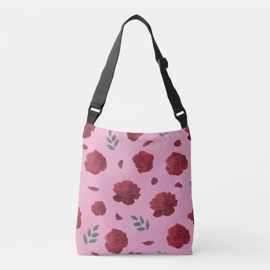 Tas met rozenpatroon | Schoudertassen (Voorkant)