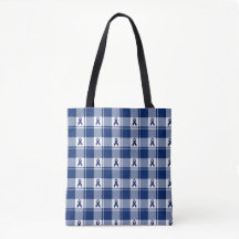 Tas met ruitdessin voor bewustwording van colorect