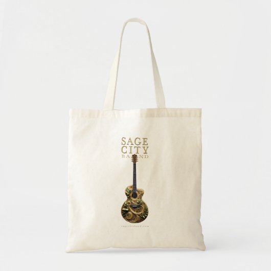 Tas met Sage City-bandlogo. (Voorkant)