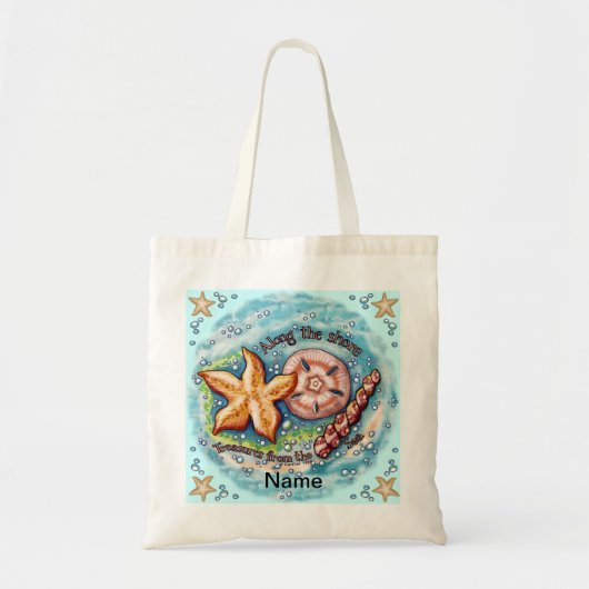 Tas met schelpschatten tote bag (Voorkant)