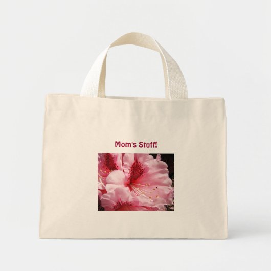 Tas met spullen van mama cadeaus Roze Rododendrons (Voorkant)