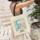 Tas met stadsplattegrond van Derry, Noord-Ierland