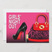 Tas met stijl, hoge hakken en lippenstift Meidenav Kaart (Voorkant)