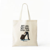 Tas met tekst/naam Funny Tote Bag – Jetlag en Natt