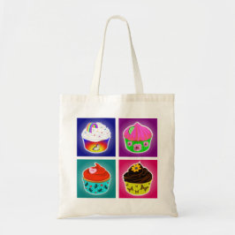 Tas met vier cupcakes