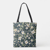 Tas met vintage geïnspireerde bloementuinprint (Achterkant)