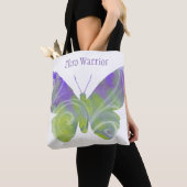 Tas met voetvlinder met zwarte handvatten (Dichtbij)