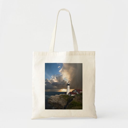 Tas met vuurtoren met uitzicht op de oceaan (Voorkant)