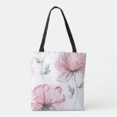 Tas met waterverf bloemen en monogram (Achterkant)