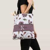 Tas met waterverf bloemen en monogram (Dichtbij)