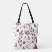Tas met waterverf bloemen en monogram (Achterkant)