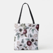 Tas met waterverf bloemen en monogram (Achterkant)