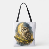 Tas met waterverf-uil op wassende maan (Achterkant)