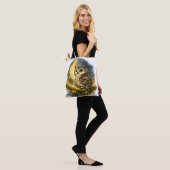 Tas met waterverf-uil op wassende maan (Op model)