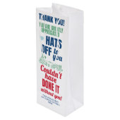 Tas met wijn als teken van waardering cadeautas (Achterkant Gekanteld)